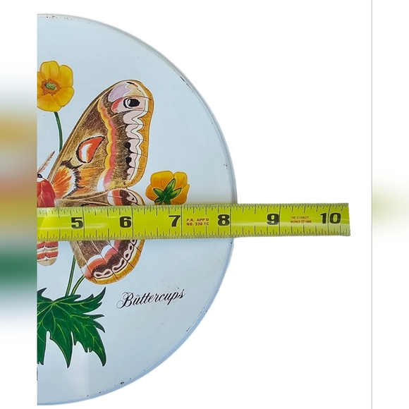 Vintage Tom Sturgis Pretzels Tin Butterfly & Flora Scenel Decorative - Picture 10 of 10